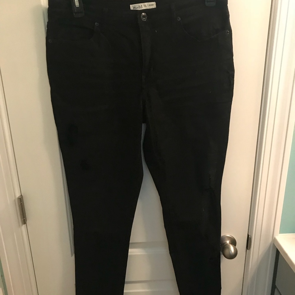 Mudd Black Distressed Denim